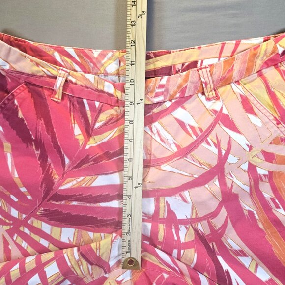 Lane Bryant Plus Size Multicolor Hawaiian Tropical Print Bermuda Shorts 16 - Picture 6 of 8